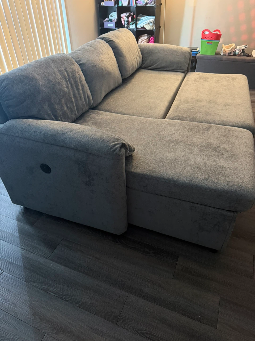 Grey Sectional Sofa with Storage - photo 5