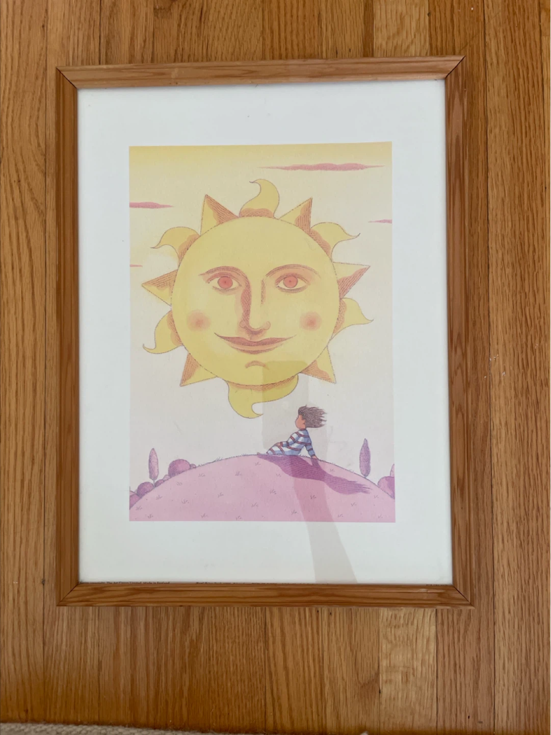 Framed Print with Sun and Child