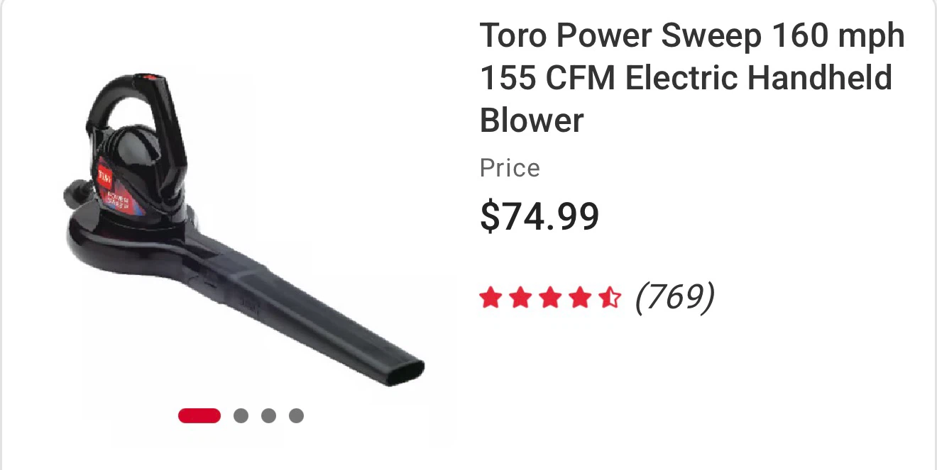 Toro Power Sweep Electric Handheld Blower - photo 2