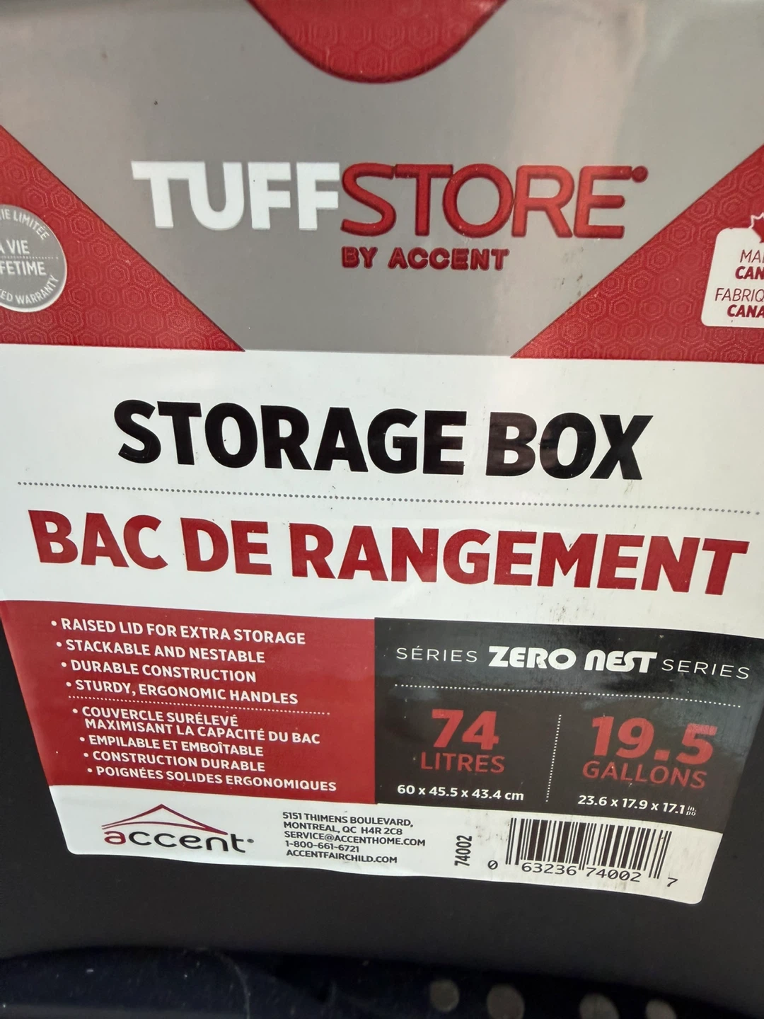 13 TuffStore by Accent Storage Box - 74 Litres