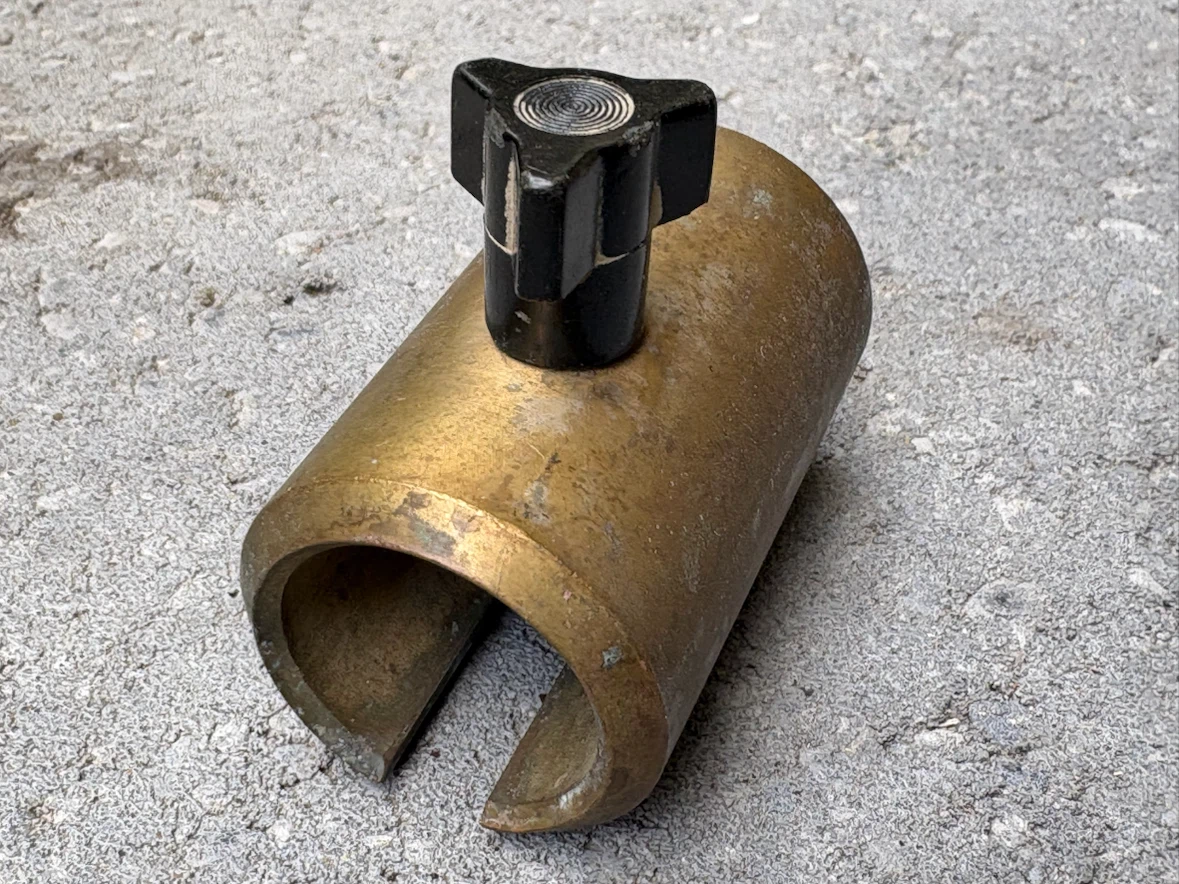 Vintage Brass Sliding Clamp with Locking Knob