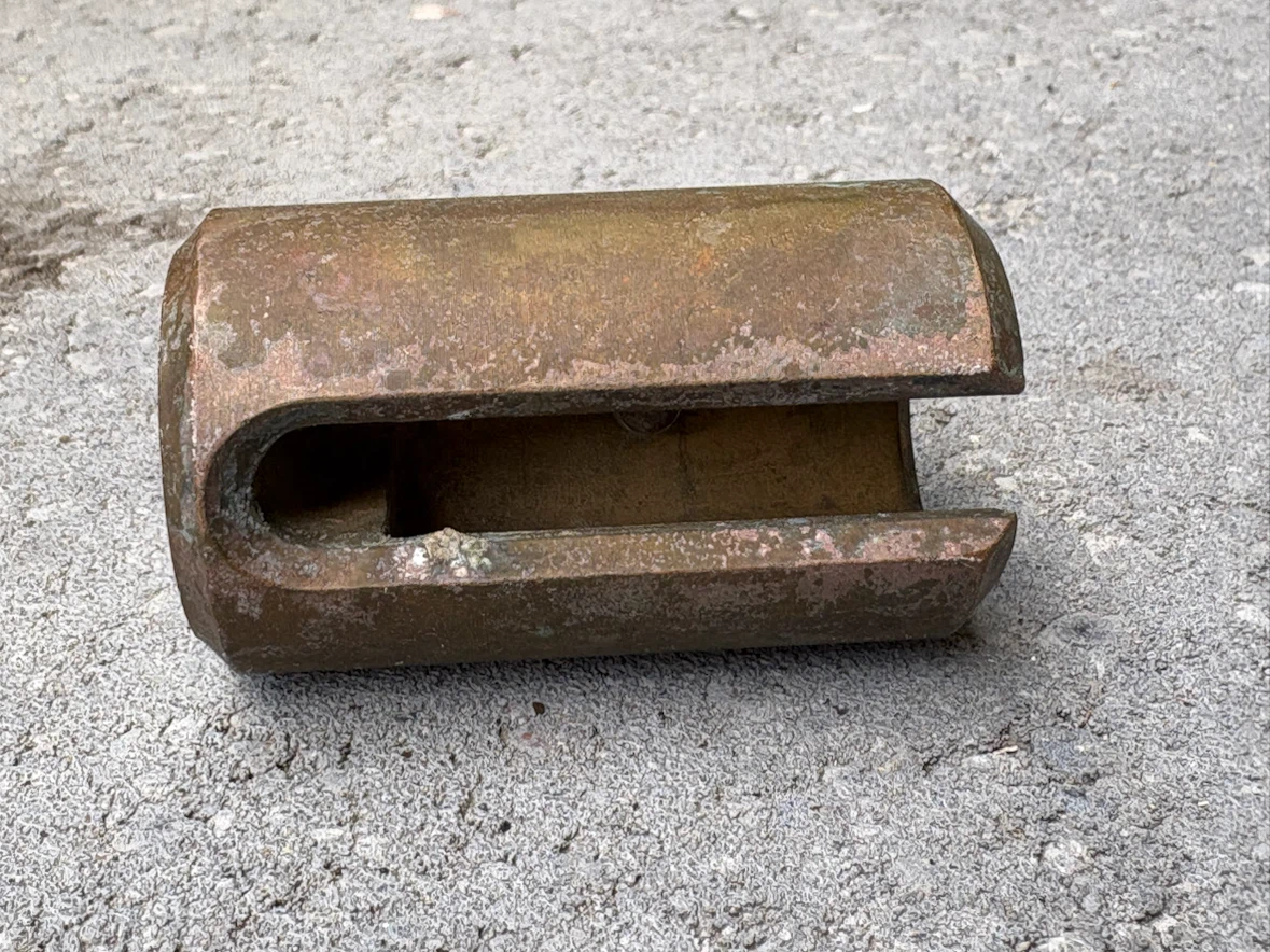 Vintage Brass Sliding Clamp with Locking Knob - photo 2