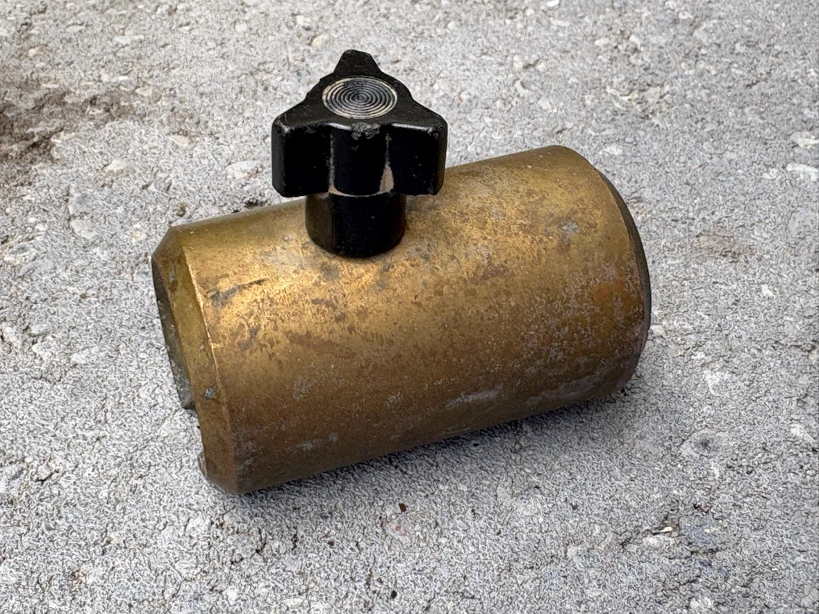Vintage Brass Sliding Clamp with Locking Knob - photo 3