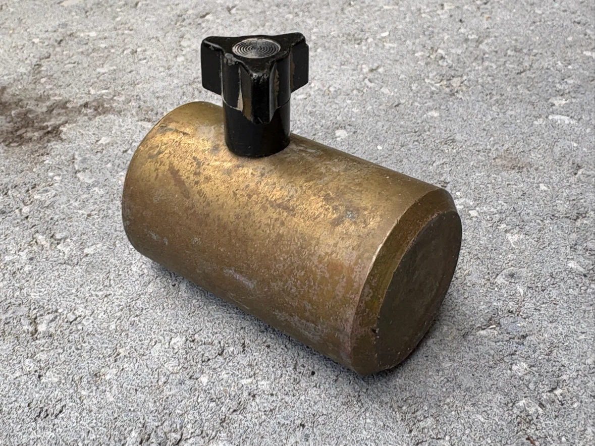 Vintage Brass Sliding Clamp with Locking Knob - photo 5