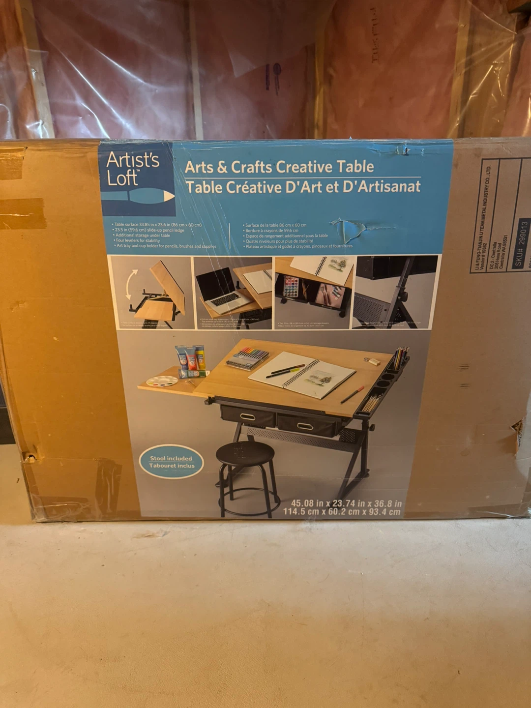 Artist's Loft Arts & Crafts Creative Table with Stool