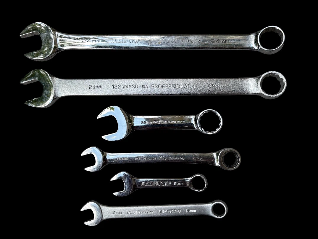 Husky, Mastercraft, & Pittsburgh Combi Wrench Set - 12 Pieces