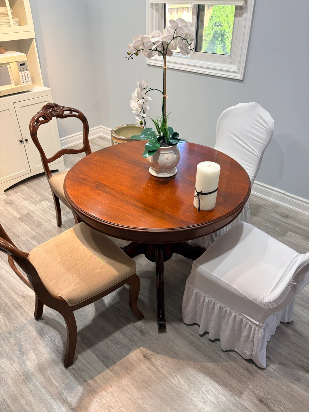 Antique Wooden Dining Table Set (4 Chairs) - photo 4