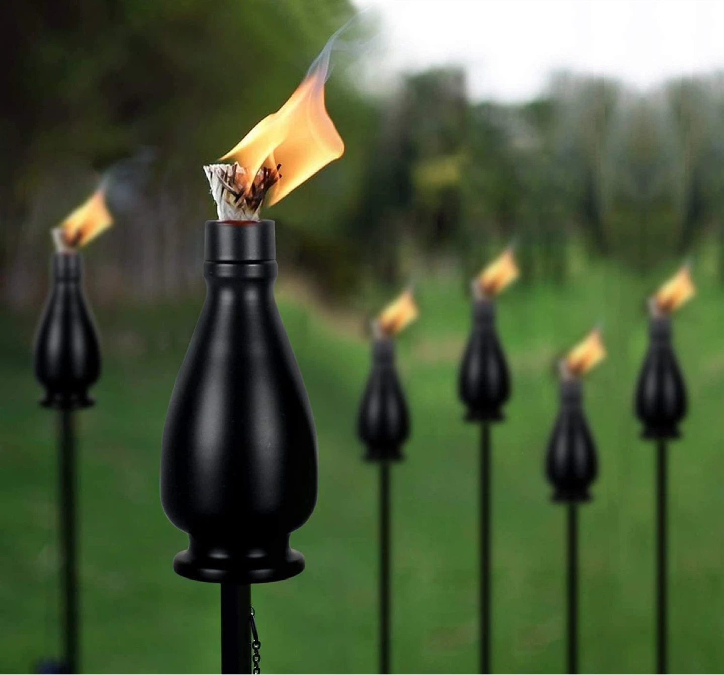 Brand New - (6) pack of 60inch tall citronella torches