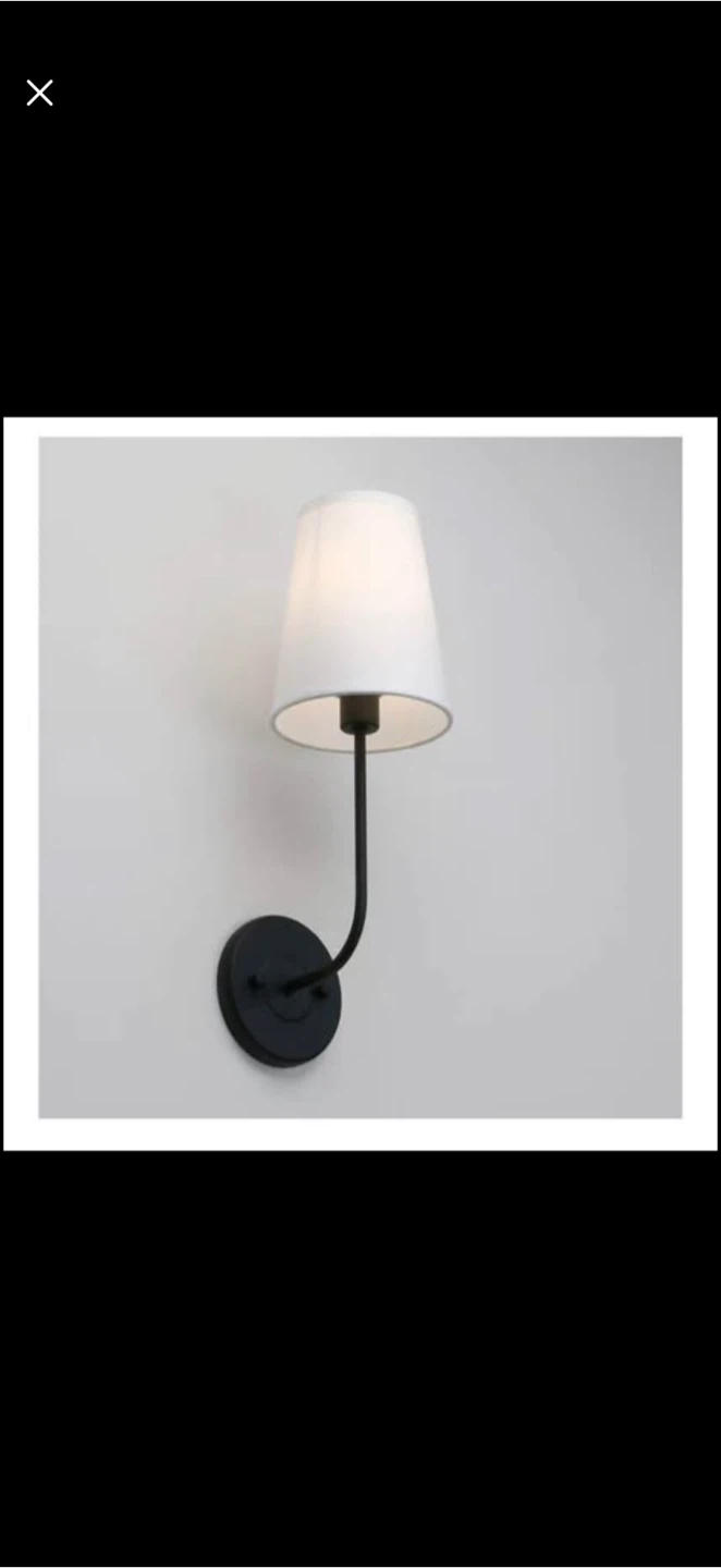 Vintage Style Wall Sconces White Fabric Shade, Hardwired - photo 2
