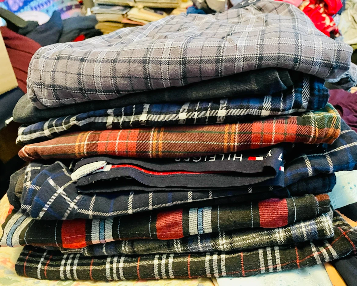 9 Pairs of Men's Plaid Sleepwear/Lounge Pants Bundle