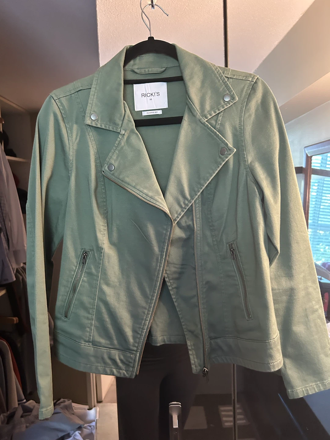 Ricki's Green Classic Fit Moto Jacket - XS - photo 3