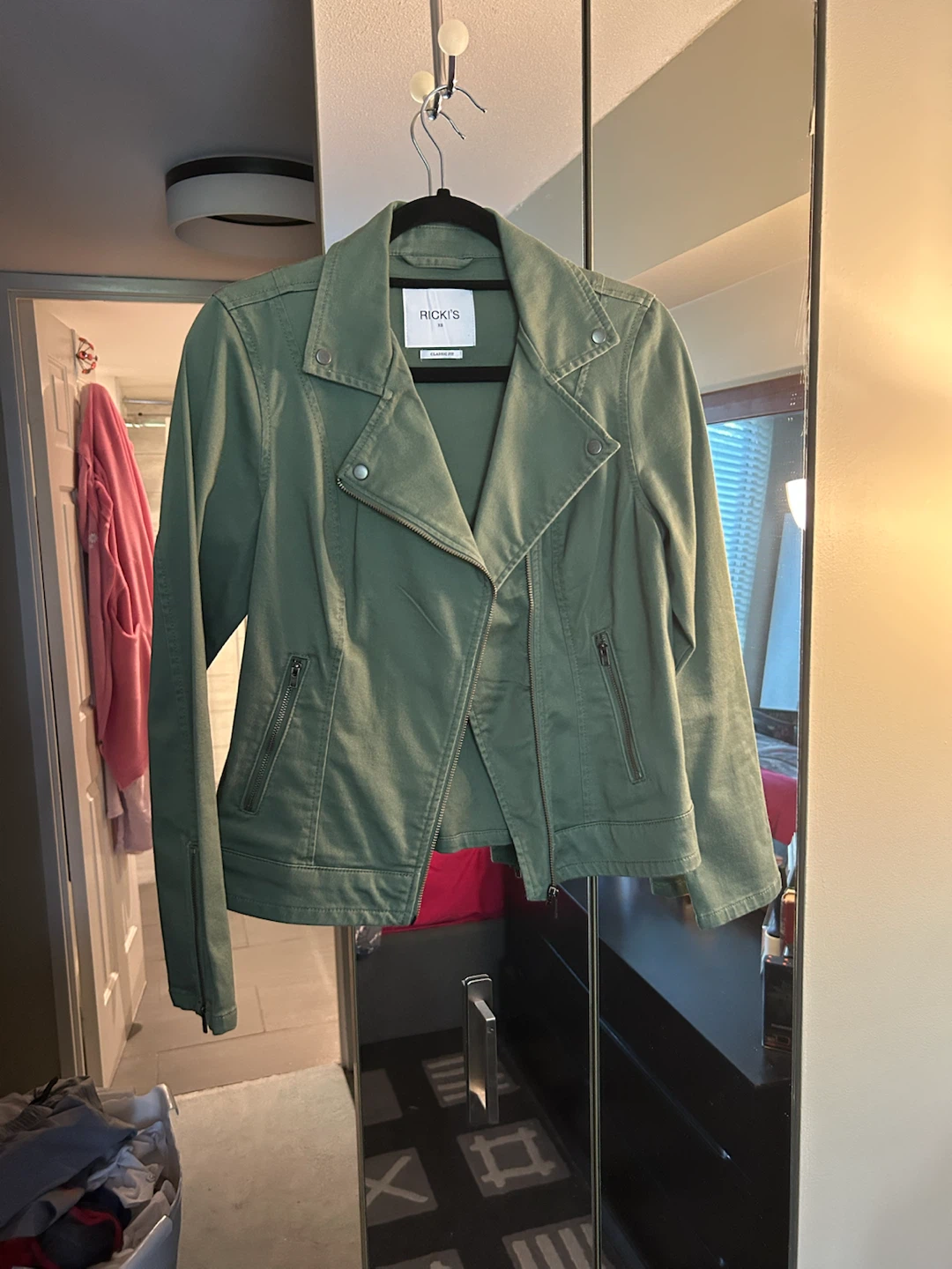 Ricki's Green Classic Fit Moto Jacket - XS - photo 5