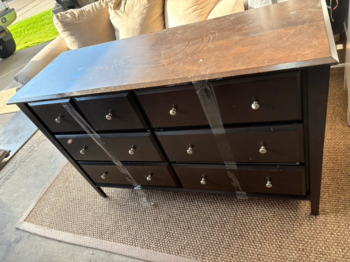 Double bed, 6 Drawer Dresser and Nightstand - photo 3