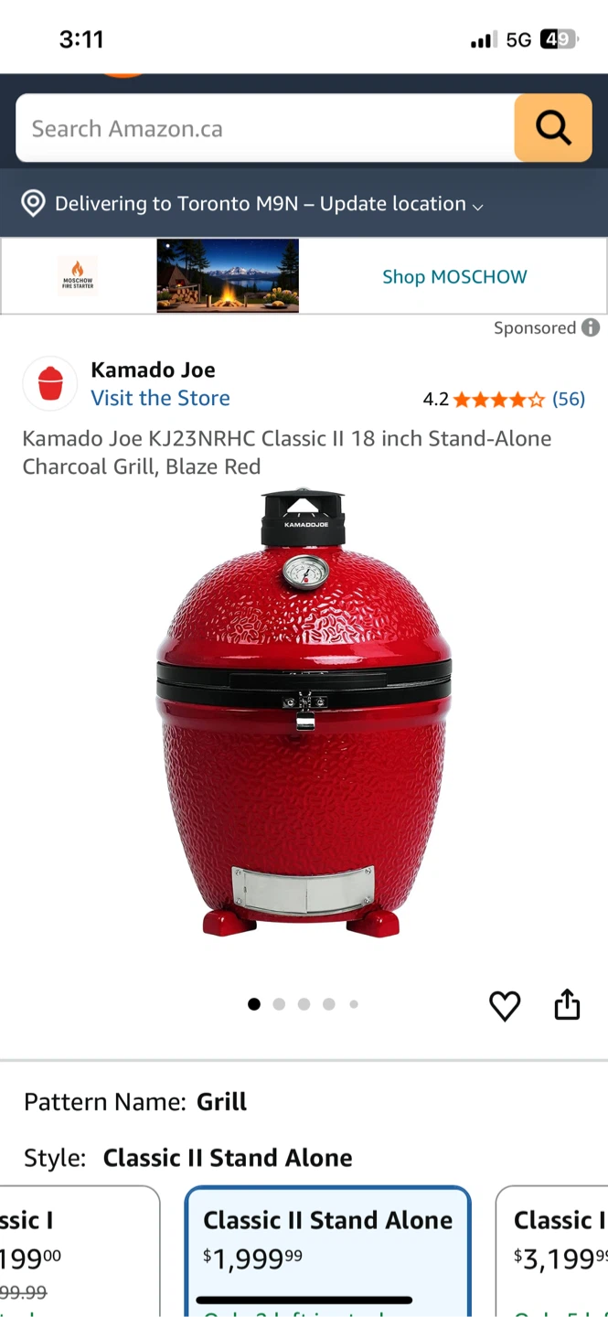 Kamado Joe KJ23NRHC Classic II 18 inch Charcoal Grill - photo 3