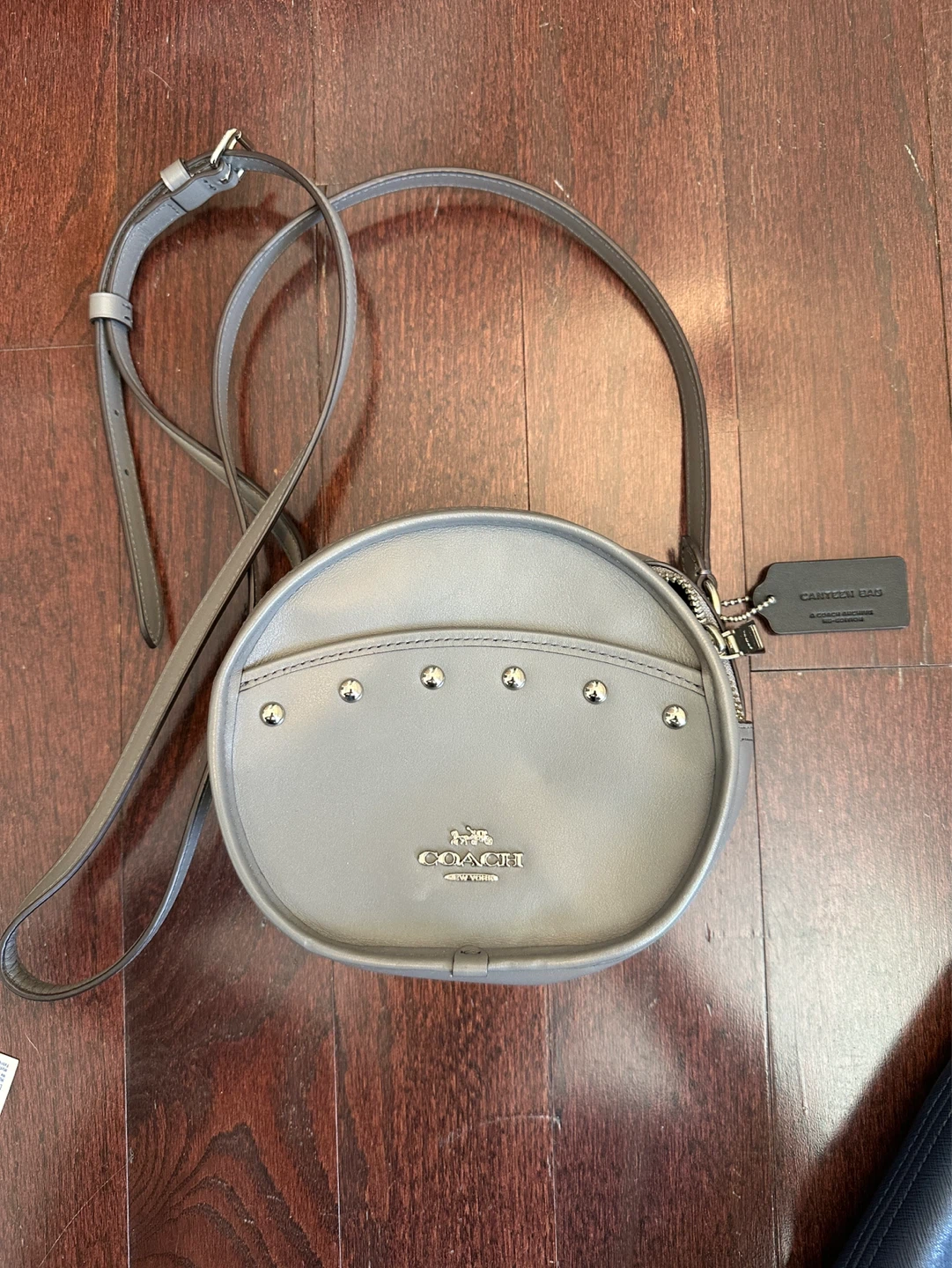 Coach Canteen Bag with Studs - Grey
