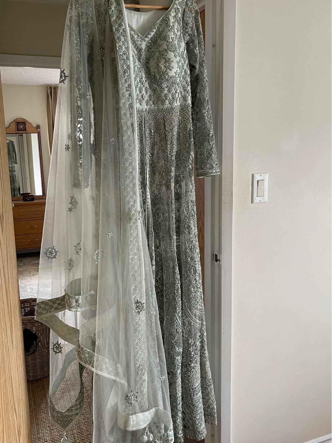 Embellished Anarkali with Dupatta