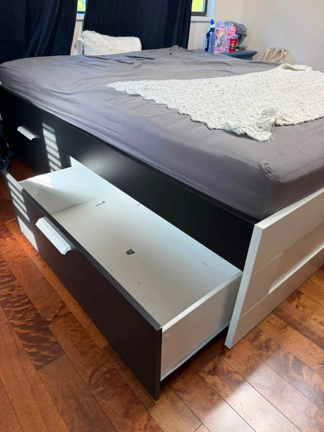 Queen Bed Frame with Storage Drawers - photo 3
