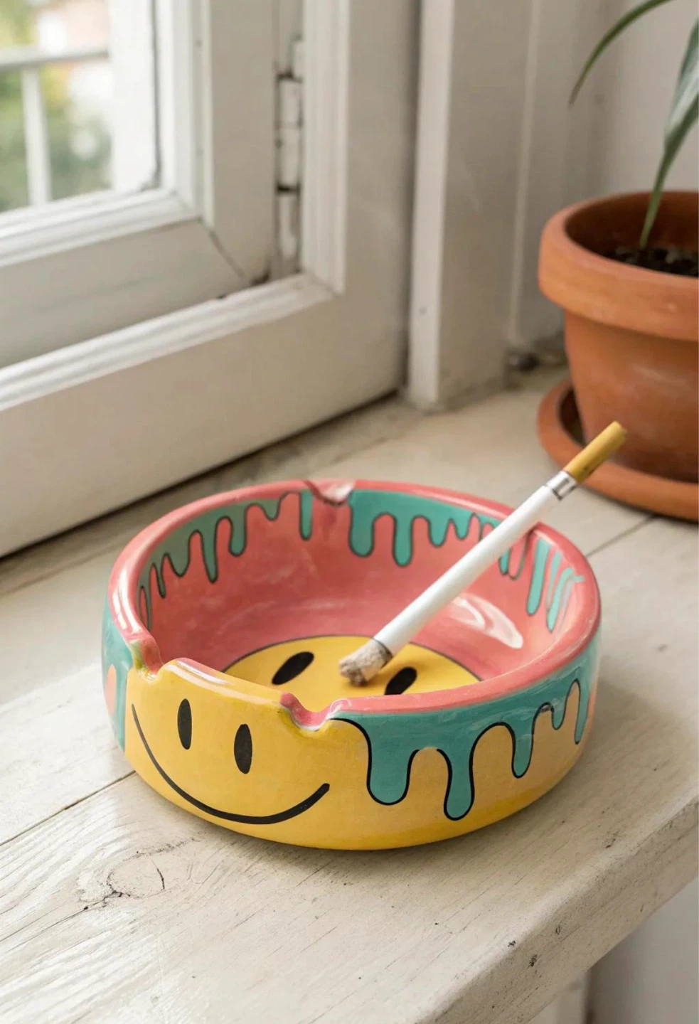 Smiley Face Drip Ashtray