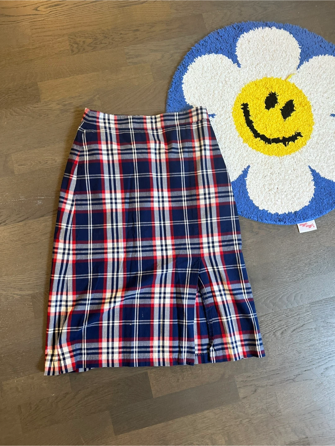 🇰🇷SPAO Plaid A-Line Midi Skirt