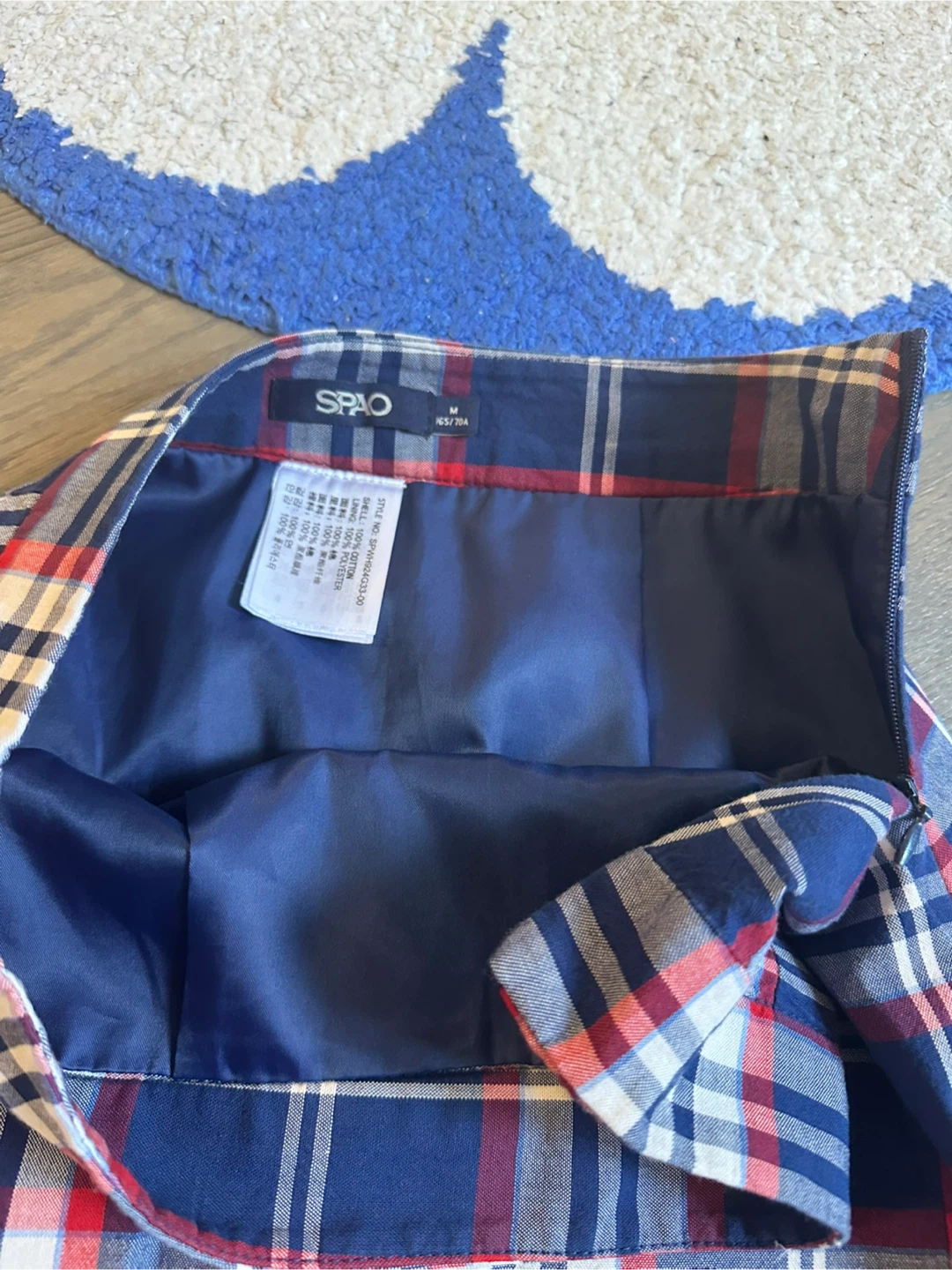 🇰🇷SPAO Plaid A-Line Midi Skirt - photo 3