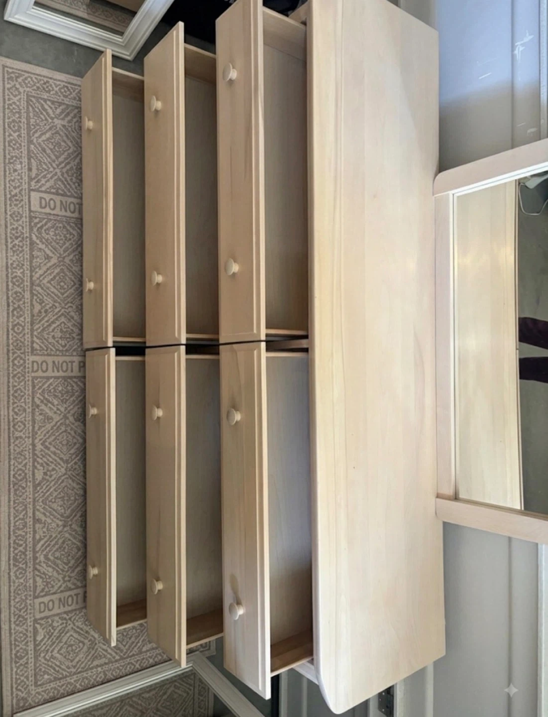 Light Wood Dresser with Mirror - photo 2