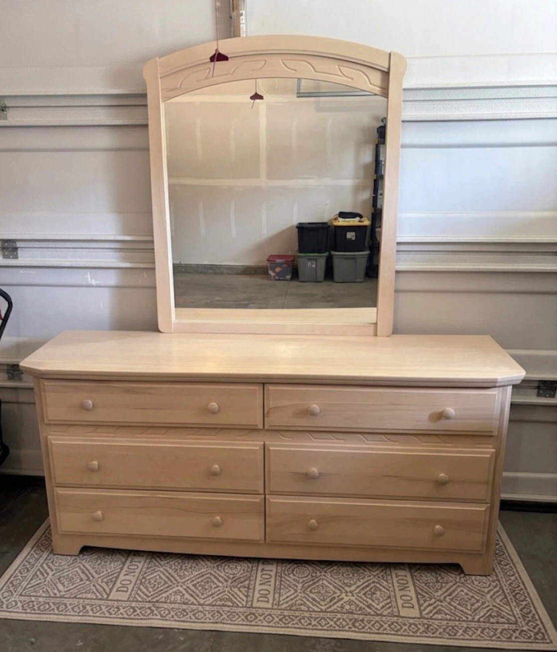 Light Wood Dresser with Mirror - photo 4