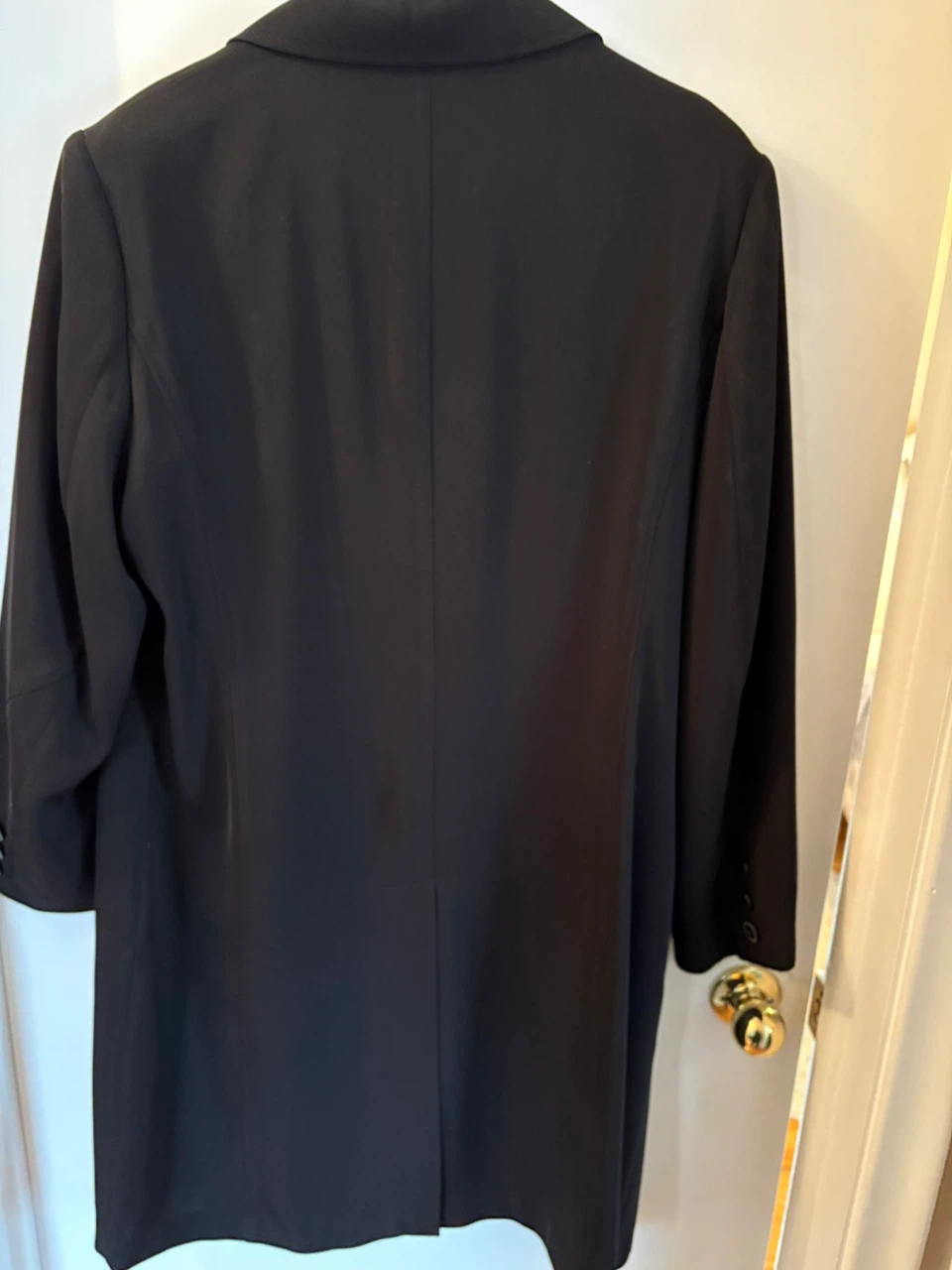 Jessica Black light weight long coat coatSize 16 - photo 4