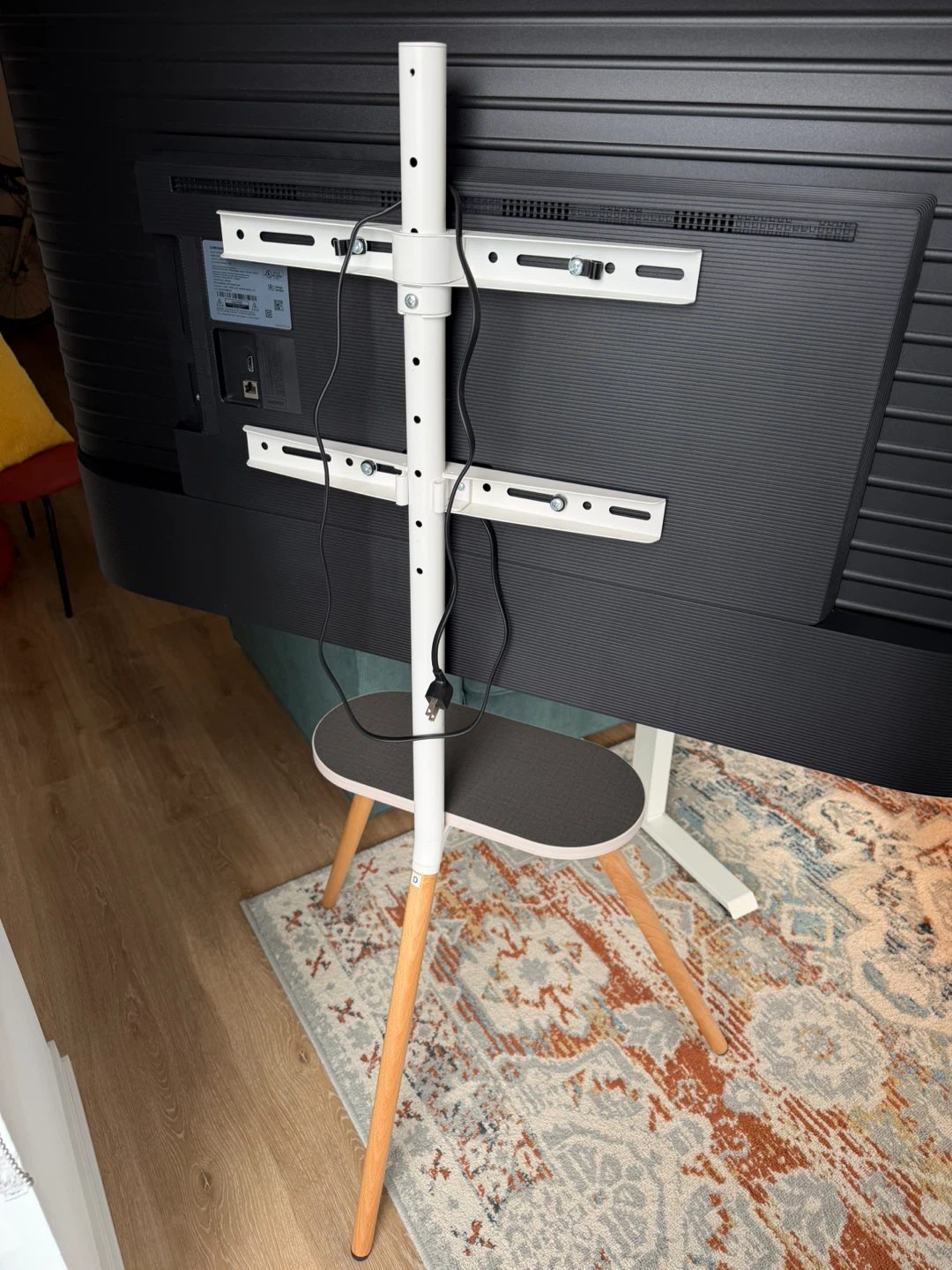 White Tripod TV Stand
