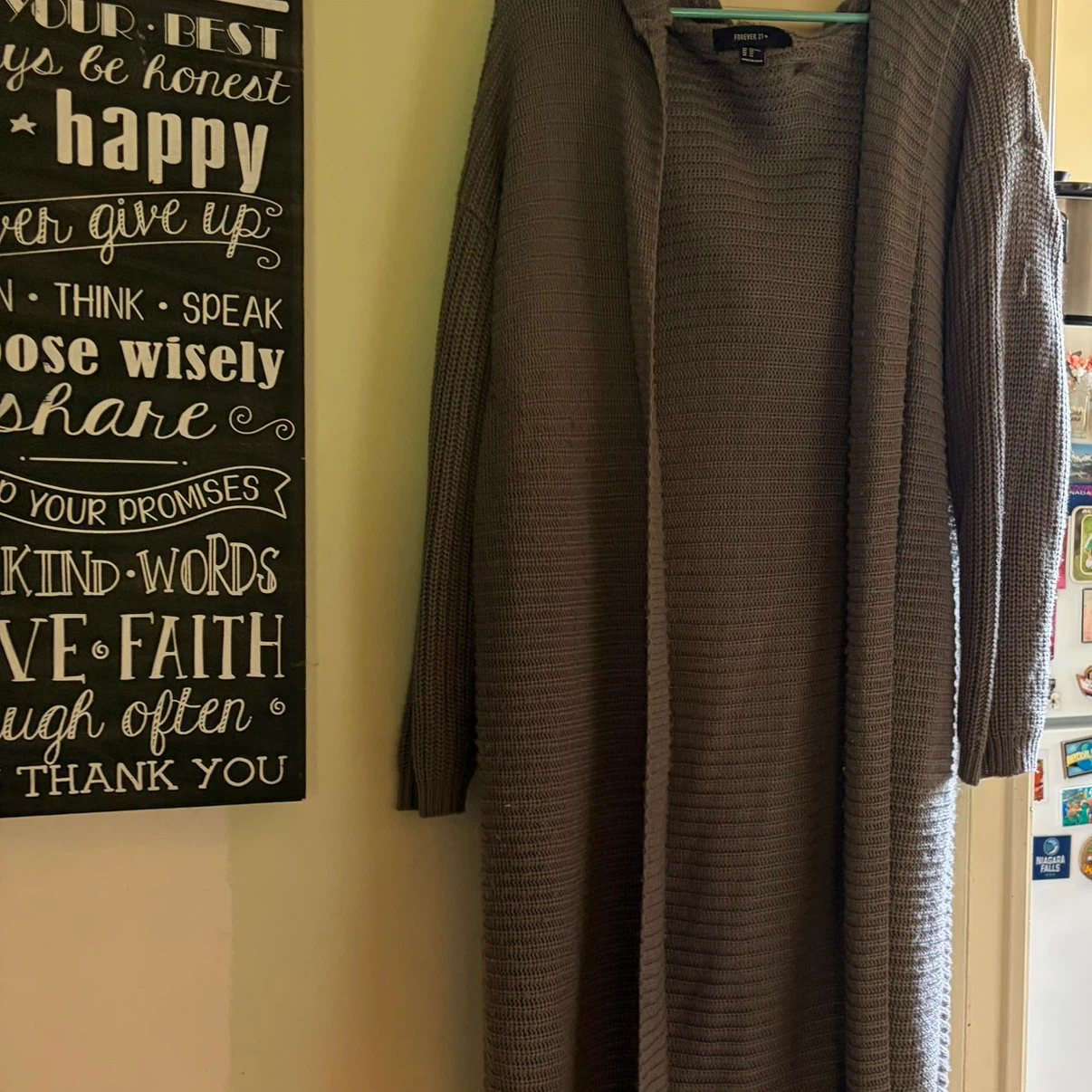Forever 21+ Grey Hooded Cardigan - photo 2