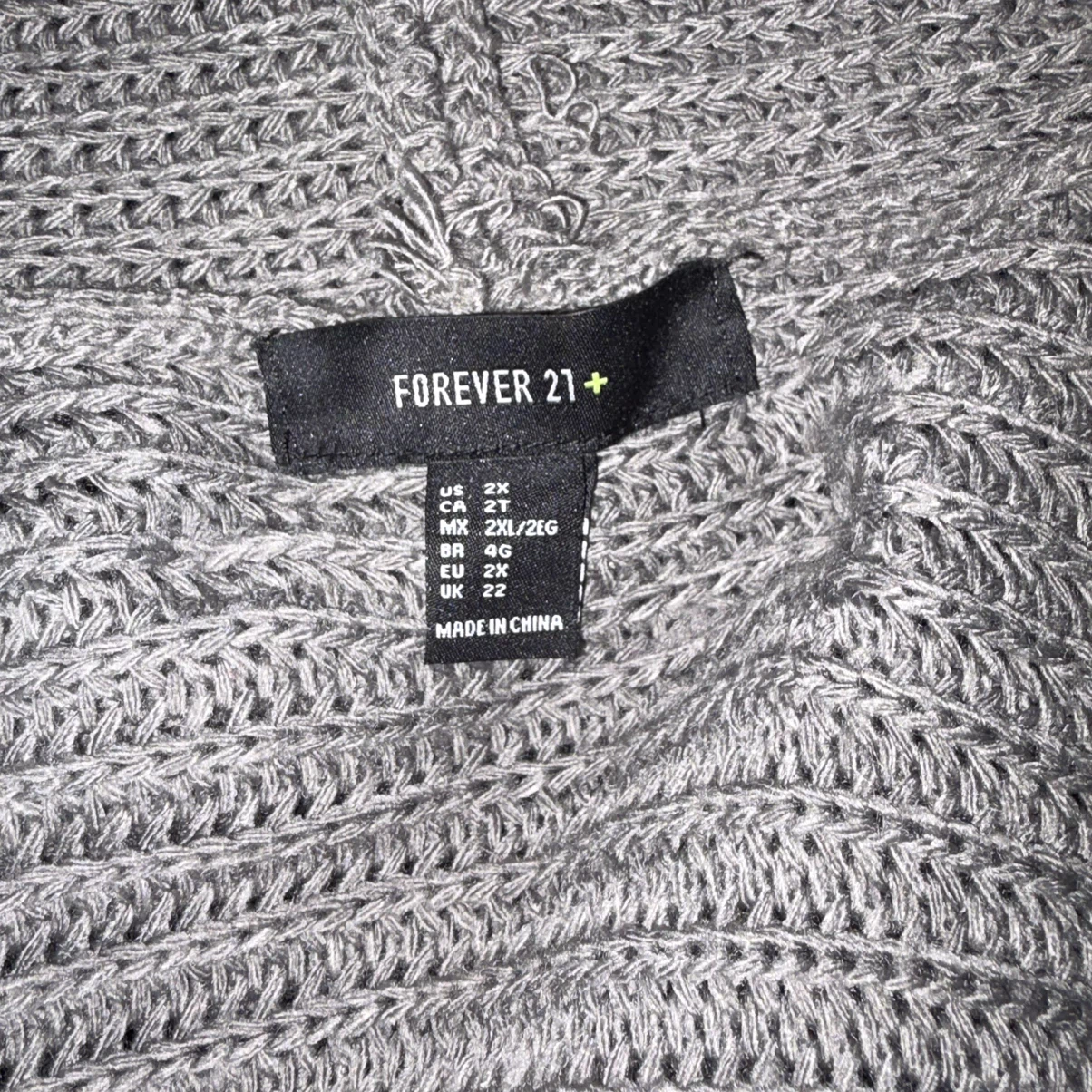 Forever 21+ Grey Hooded Cardigan - photo 3
