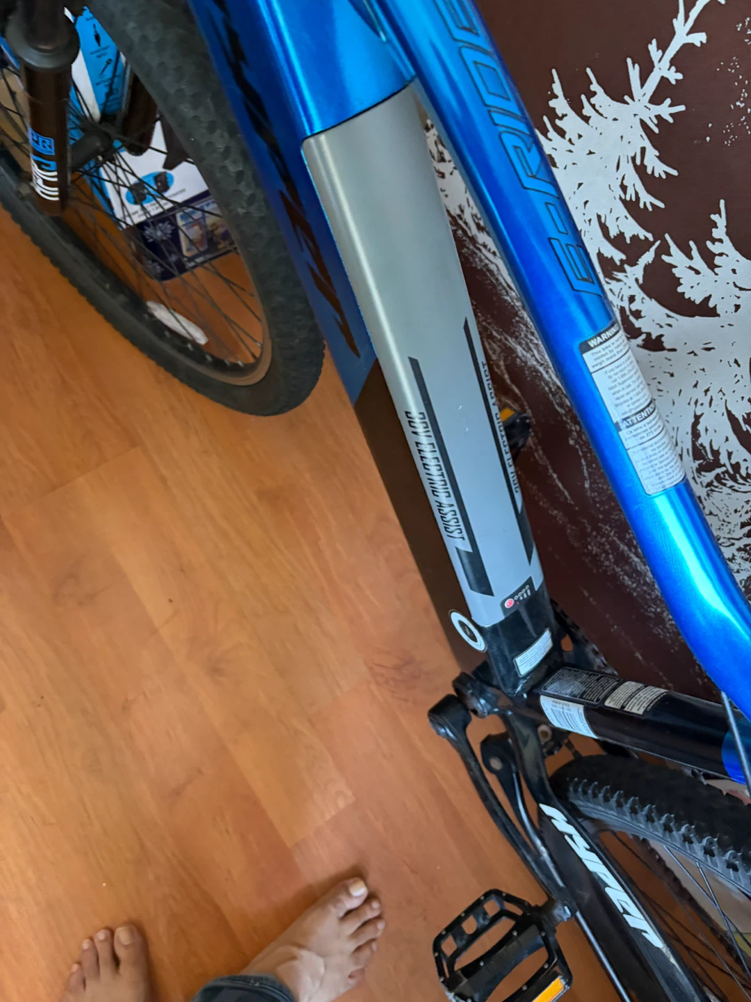 Blue Hyper E-Ride Mountain Electric Bike