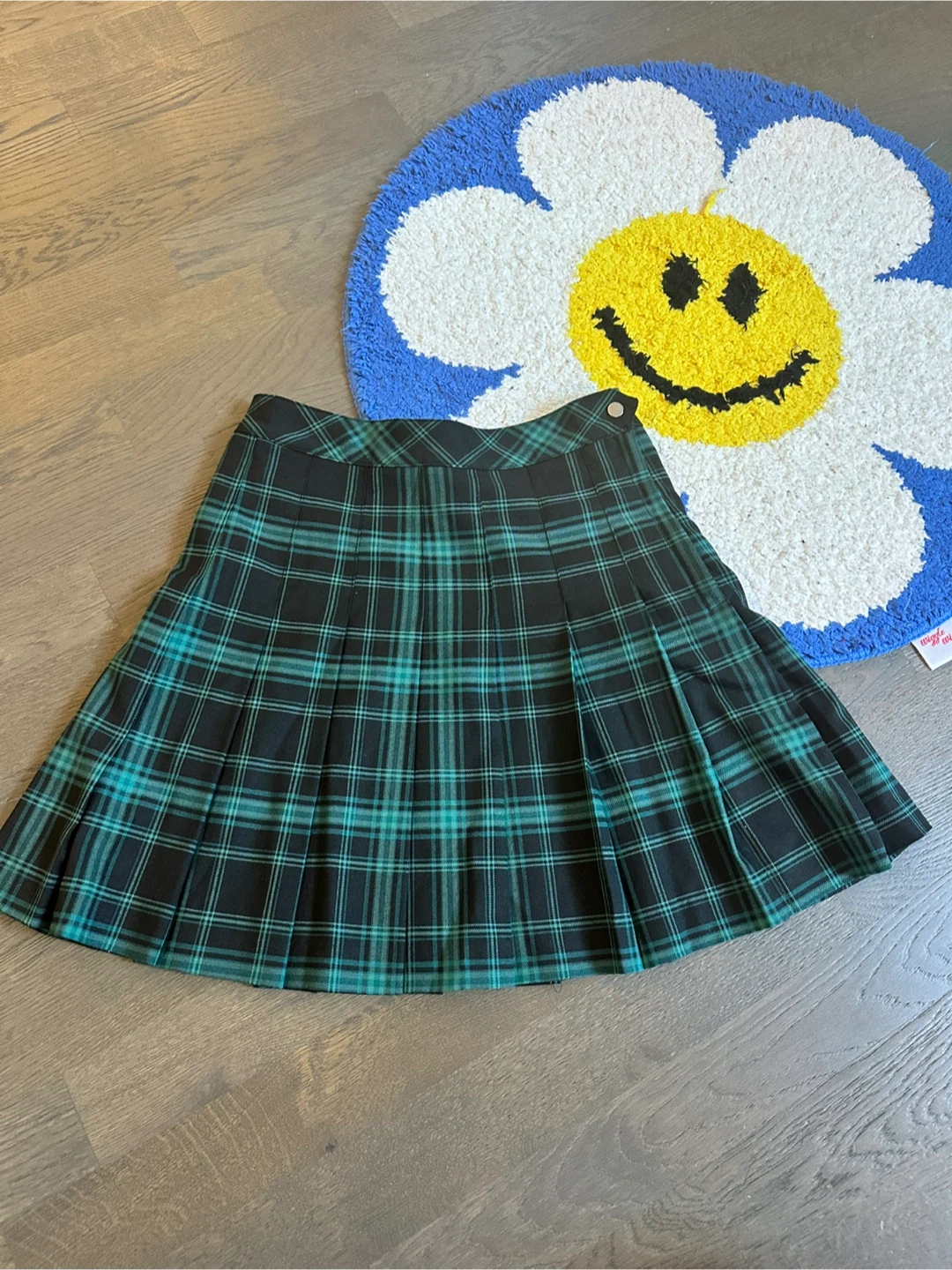 Divided by H&M Plaid Pleated Mini Skirt