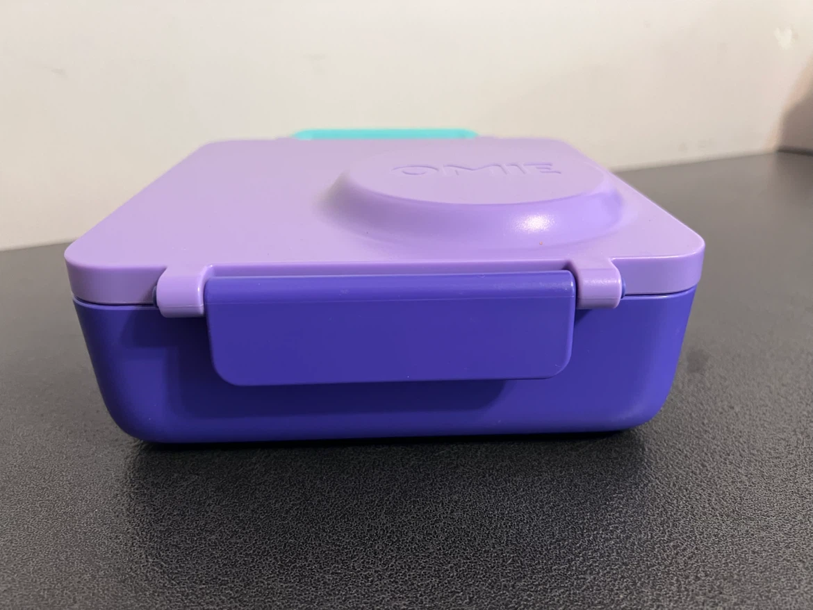 OmieBox Insulated Bento Lunch Box – Purple/Turquoise | Like New - photo 2