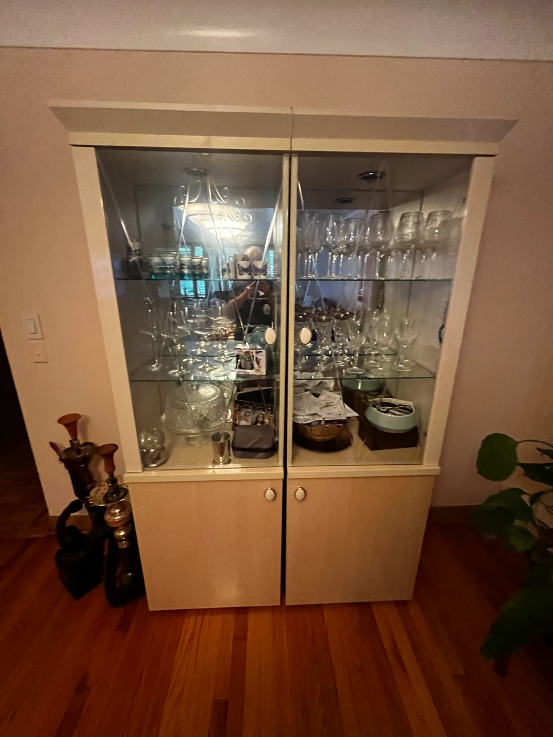 Mirrored Glass Display Cabinet with Shelving - photo 4