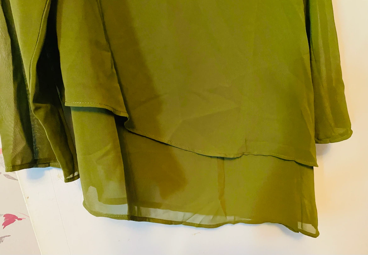 Olive Green Chiffon Blouse - photo 3