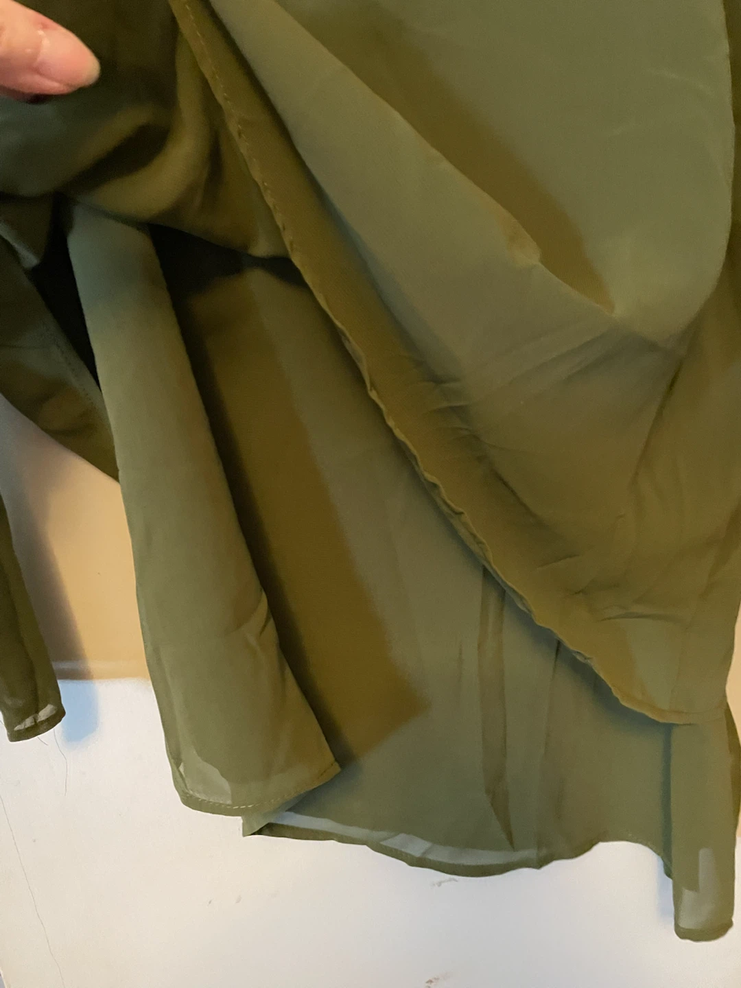 Olive Green Chiffon Blouse - photo 4