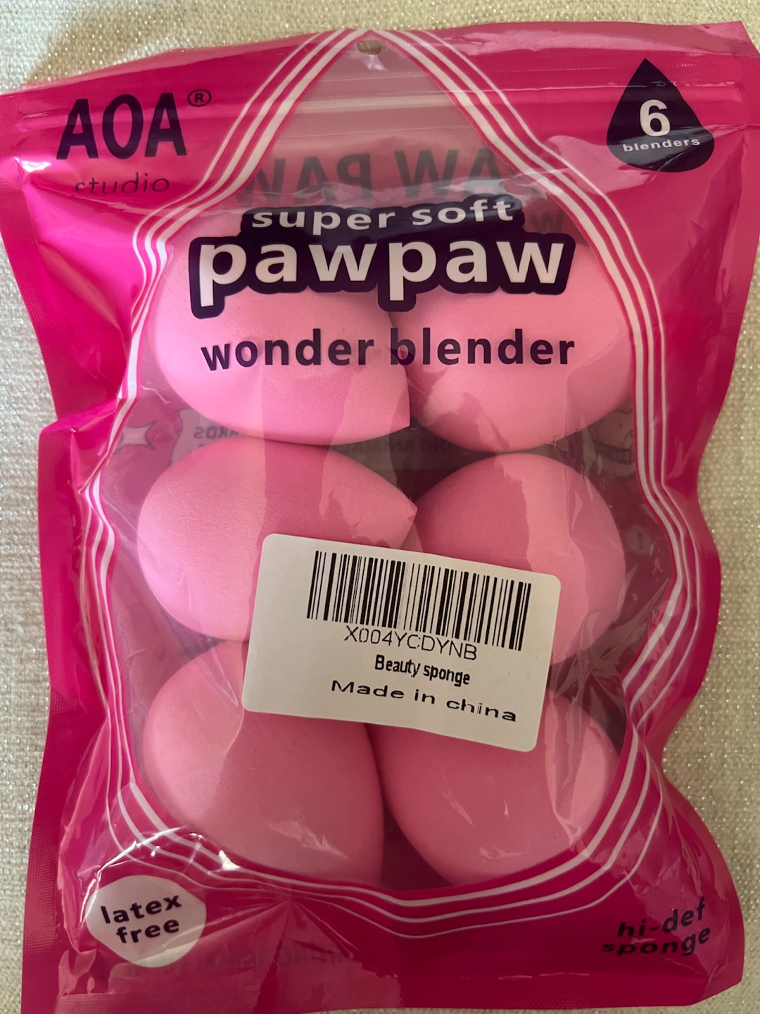 AOA Studio Paw Paw Wonder Blender Beauty Sponges (6 pack) - photo 3