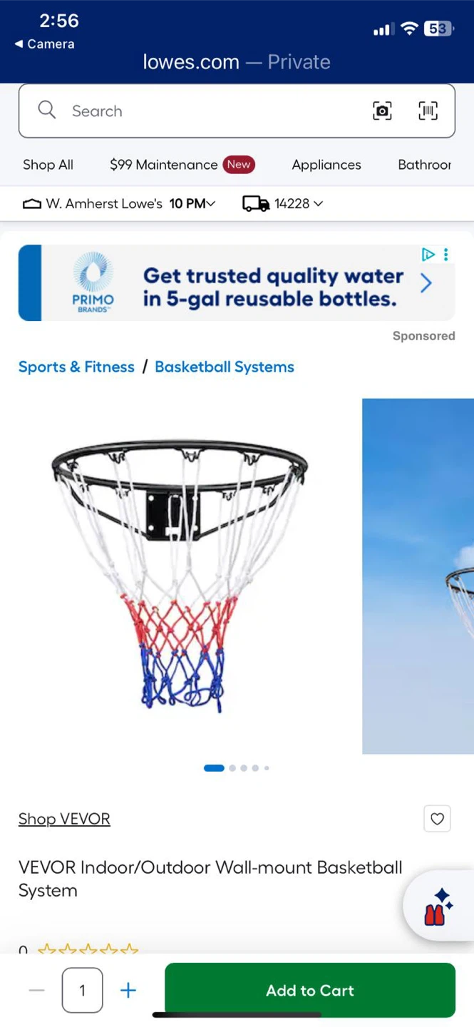 VEVOR Basketball Rim Q235 Flex Rim Goal - photo 2
