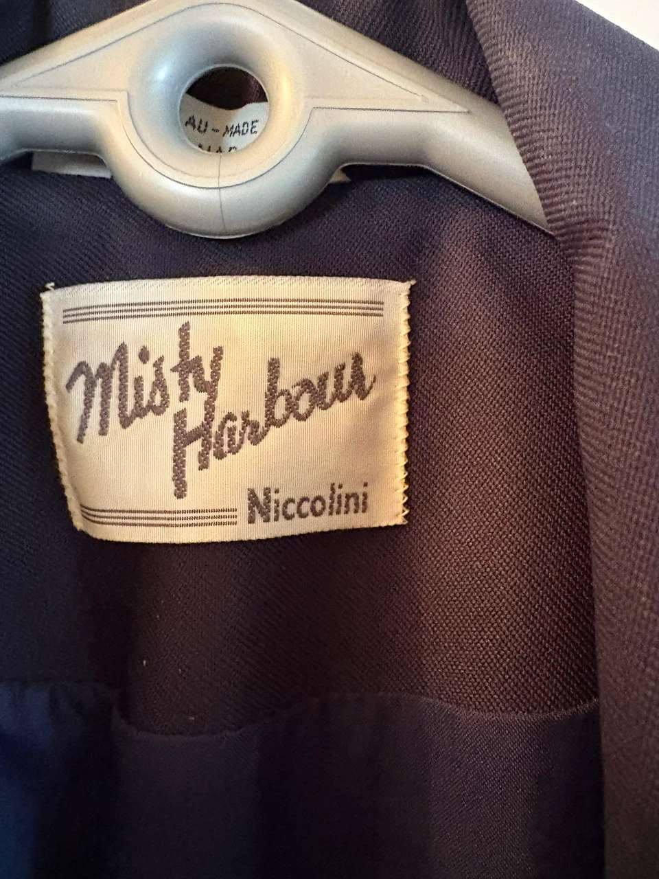 Navy lightweight long coat size11-12 - photo 3