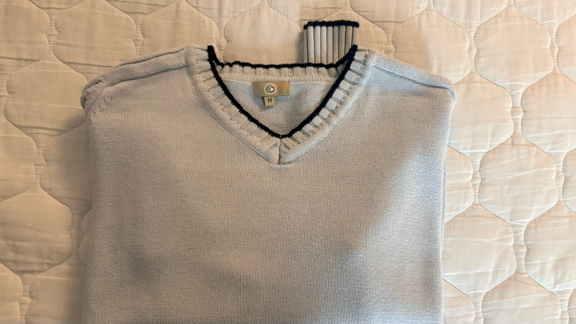 Light Blue V-Neck Sweater - Size M - photo 3