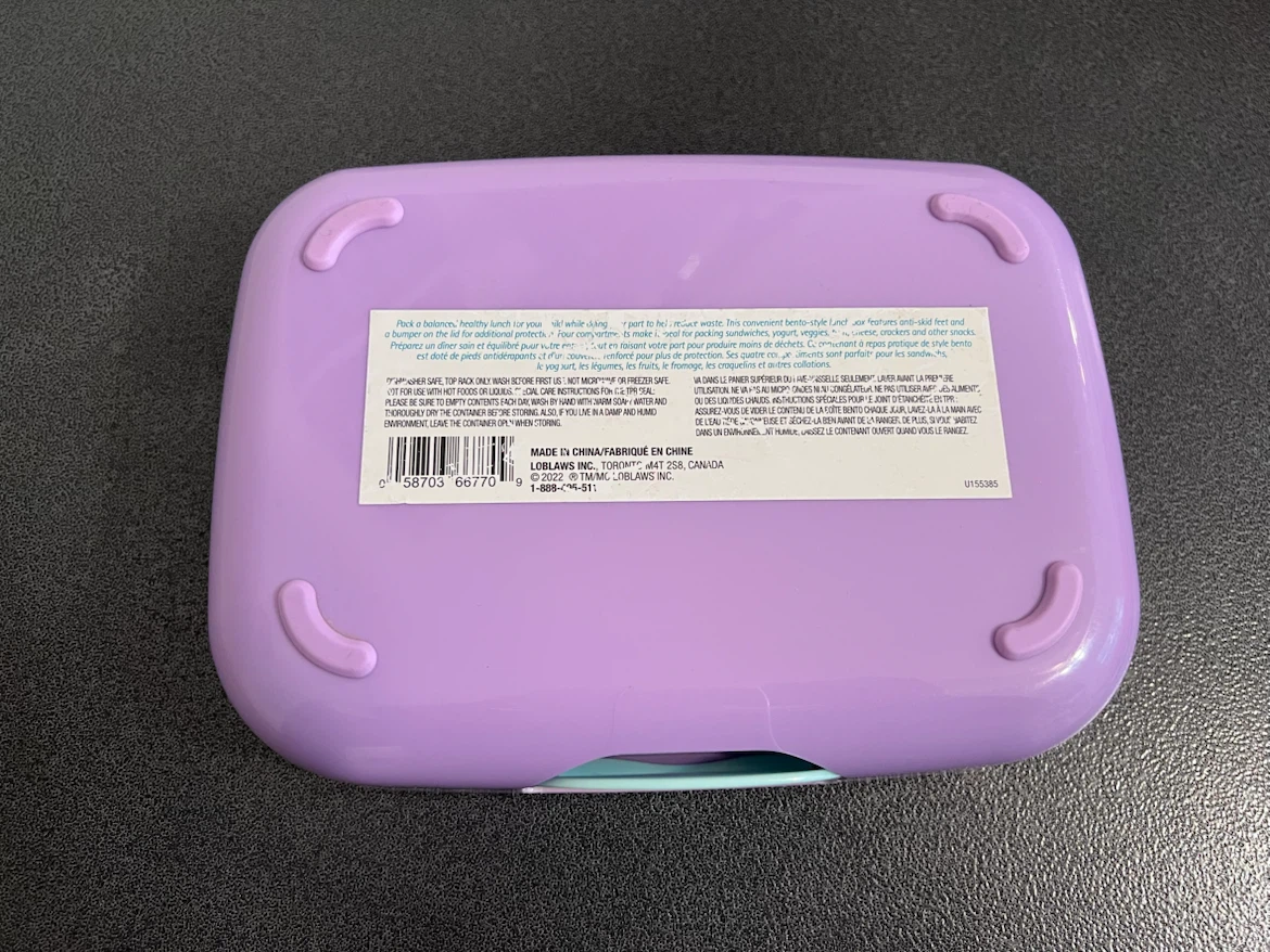 President’s Choice Bento Lunch Box – Purple | Gently Used - photo 5