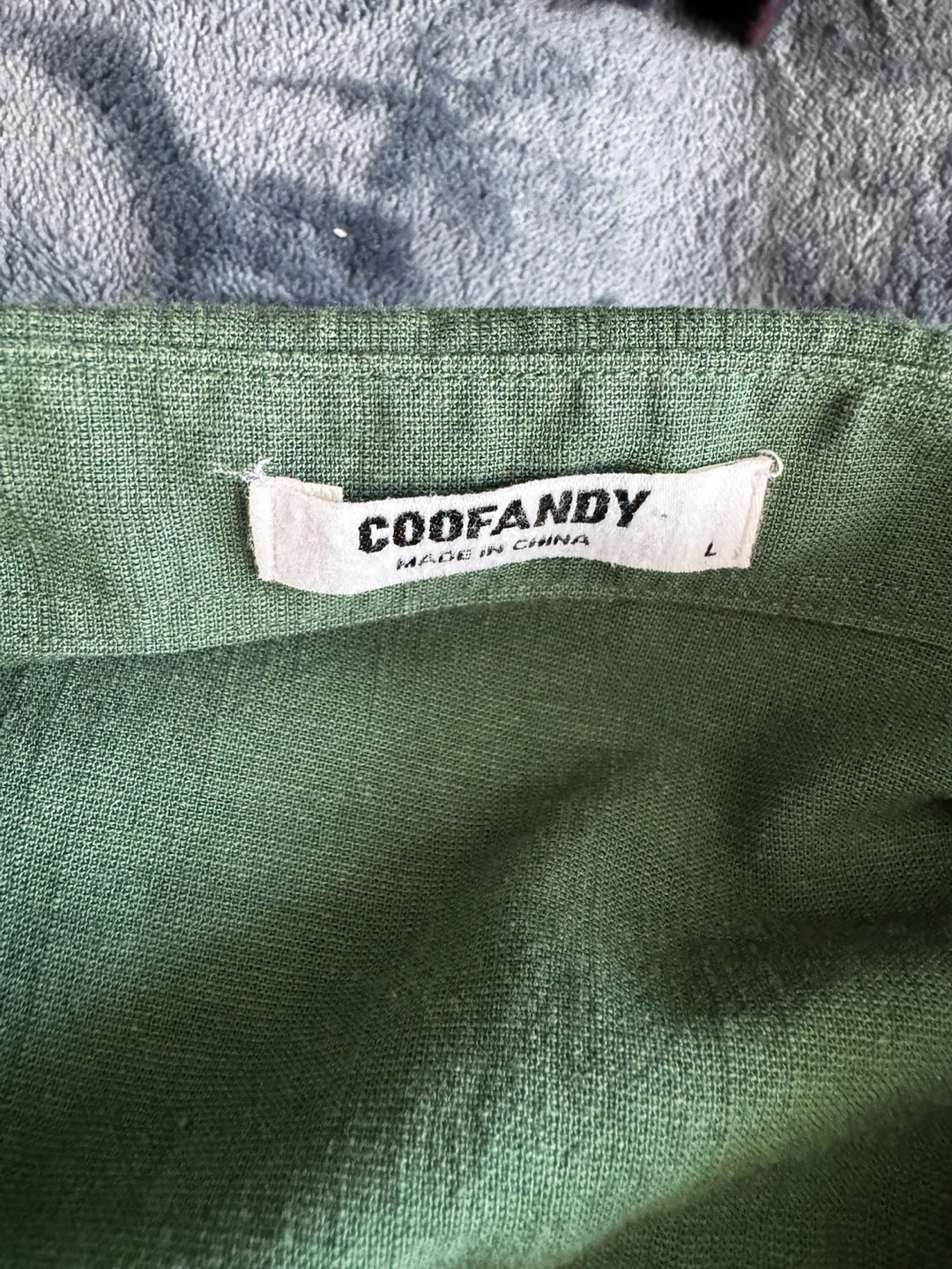 COOFANDY Green Button-Up Shirt
