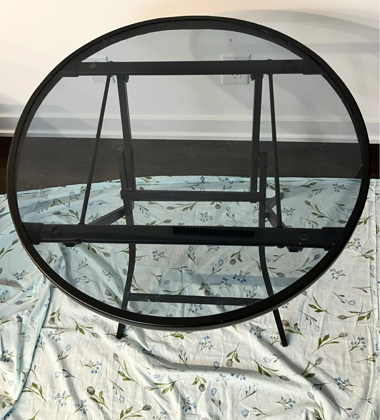 Round Glass Folding Patio Table - photo 2