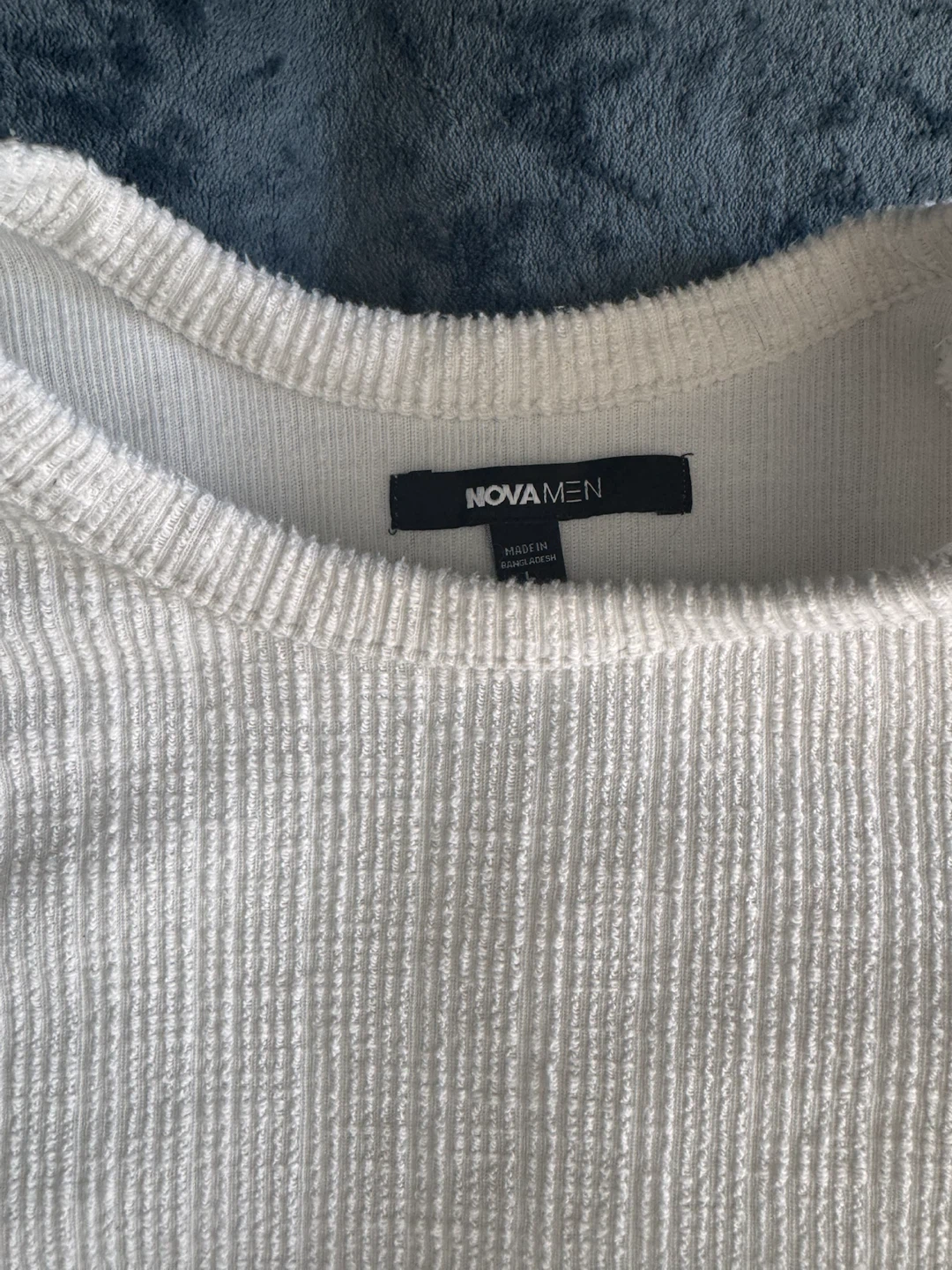 NOVA MEN White Textured T-Shirt