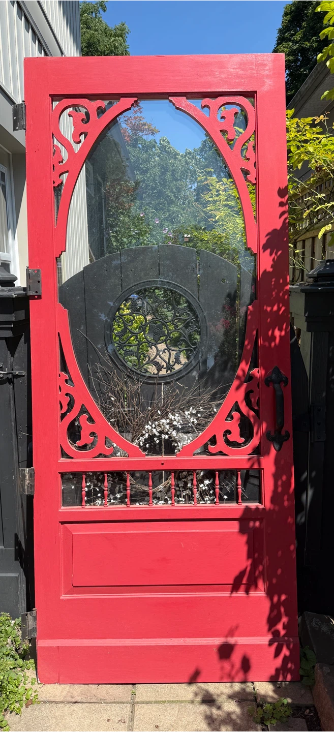 Victorian style screen door
