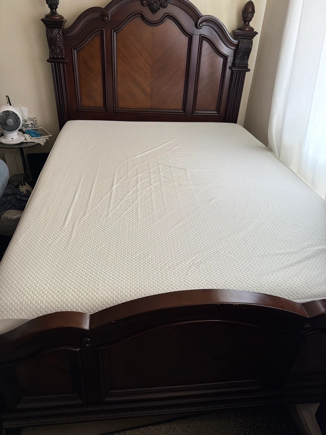 Dark Wood Dresser and Bed Frame Set - photo 3