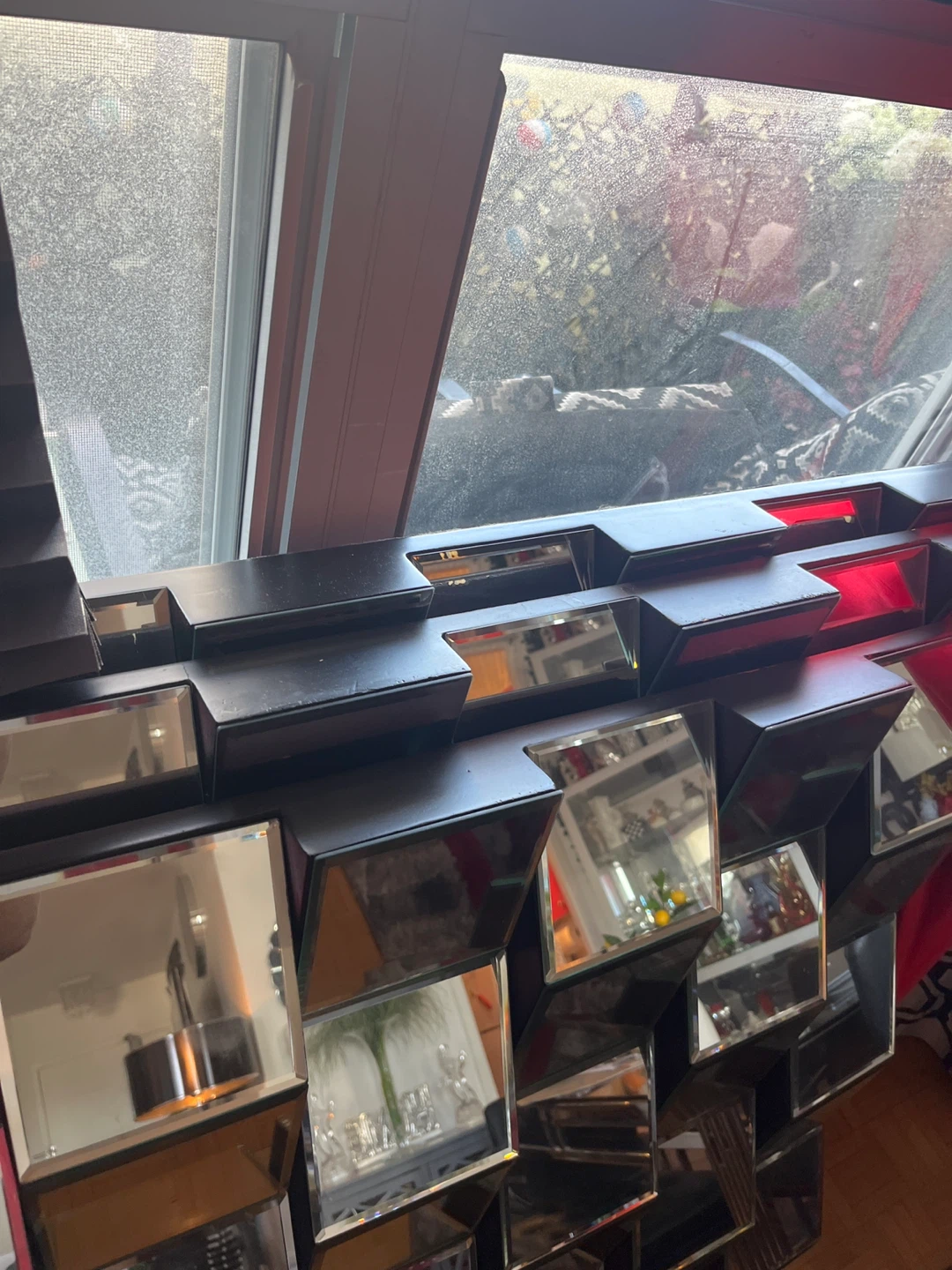 Mirrored Geometric Shelf Unit - photo 2