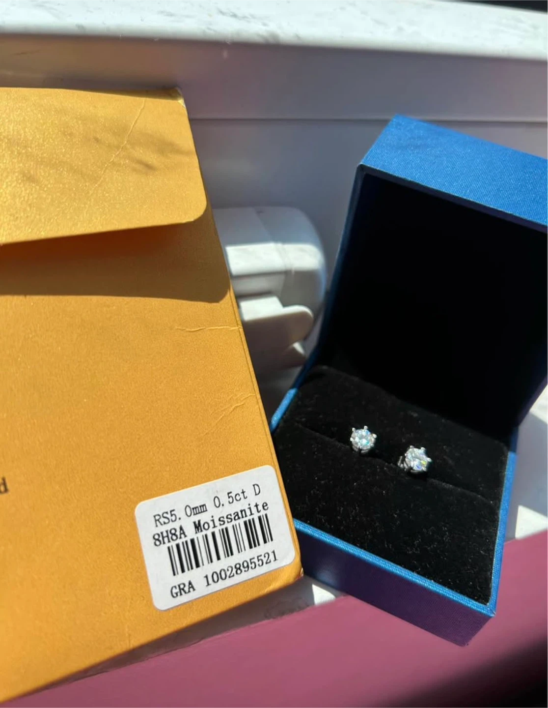 5MM Moissanite Stud Earrings – GRA Certified - photo 2