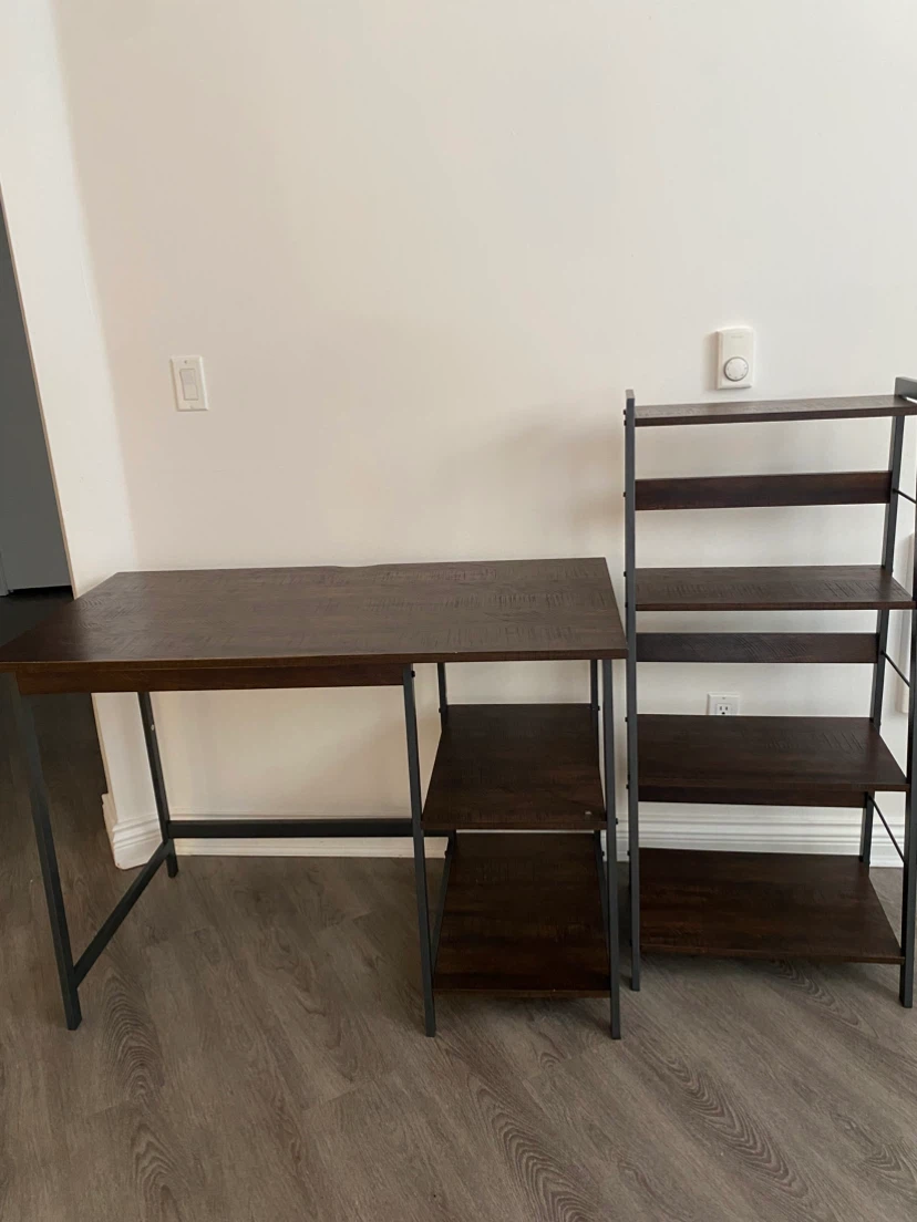Free Computer/ Writing Desk and Ladder Bookshelf Set/ with Chair - photo 3