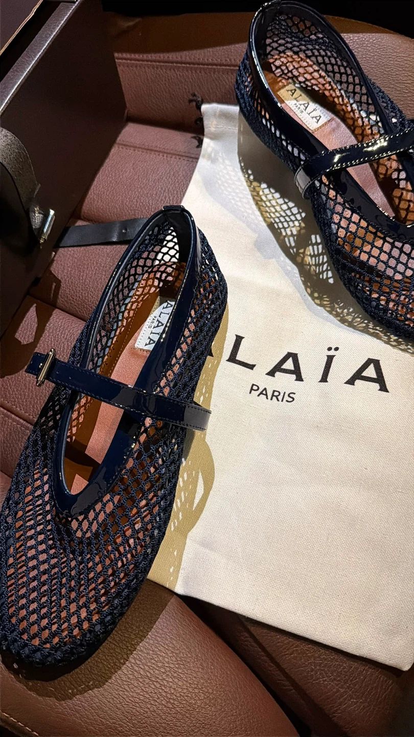 ALAÏA Paris Mesh Ballet Flats,Size:40 - photo 3